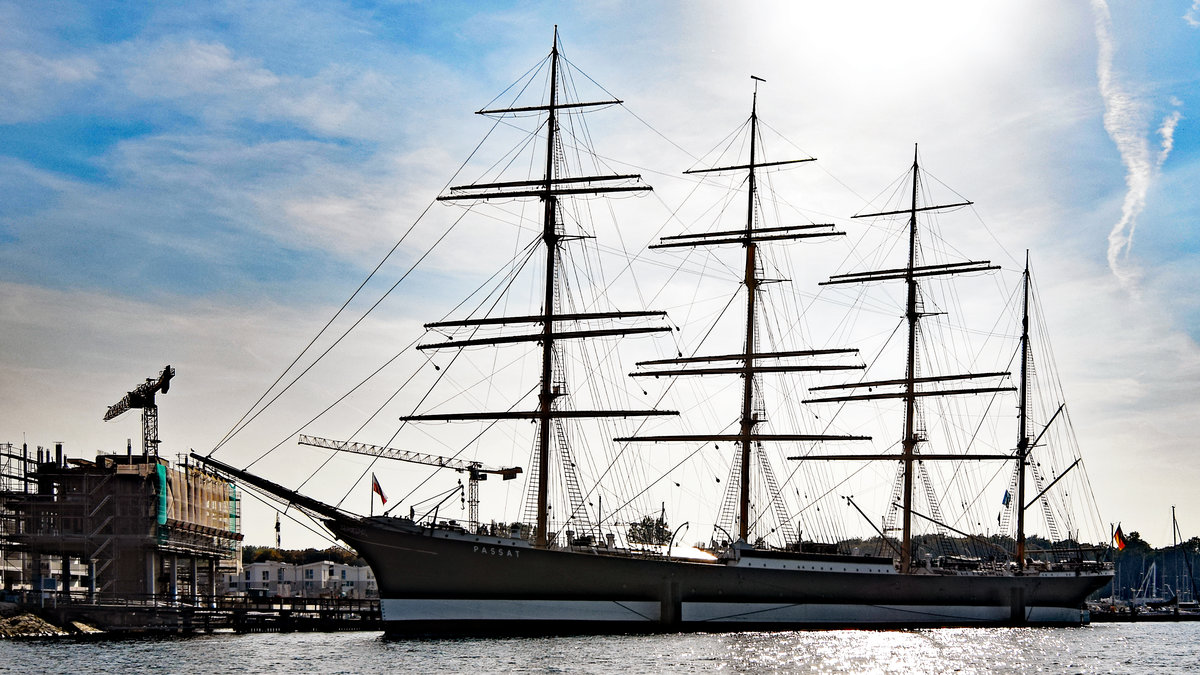 Viermastbark PASSAT am 6.10.2018 in Lübeck-Travemünde