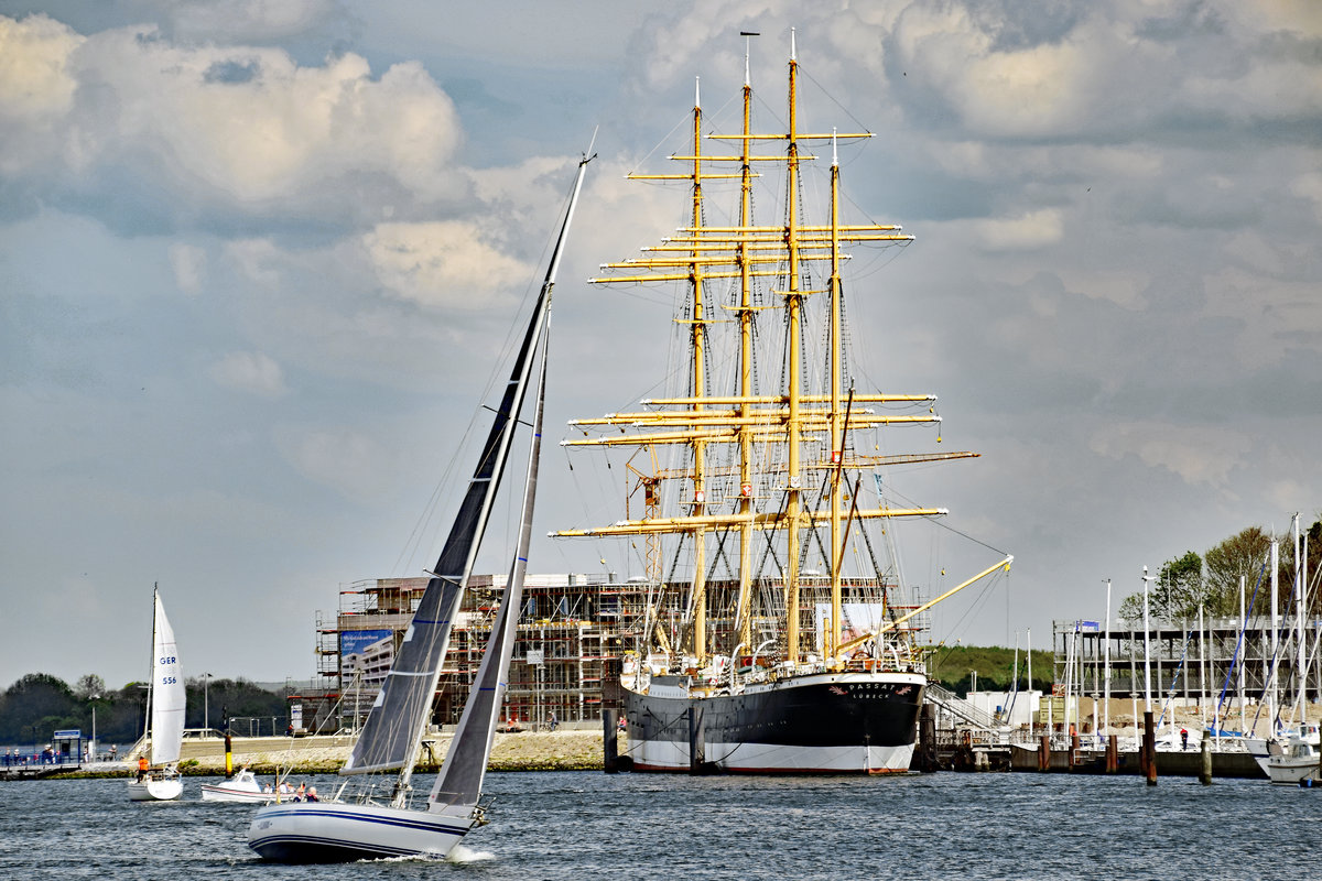 Viermastbark PASSAT im Hafen von Lübeck-Travemünde. Aufnahme vom 14.05.2017