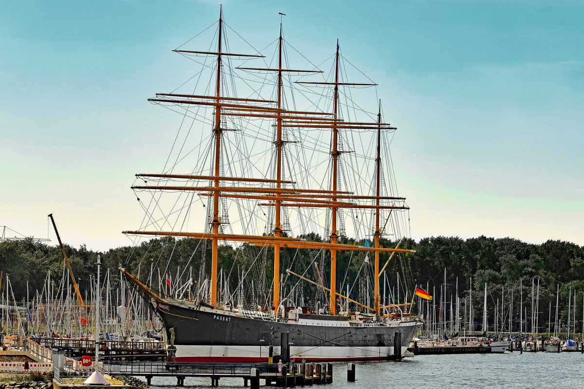 Viermastbark PASSAT in Lübeck-Travemünde. Aufnahme vom 31.08.2016