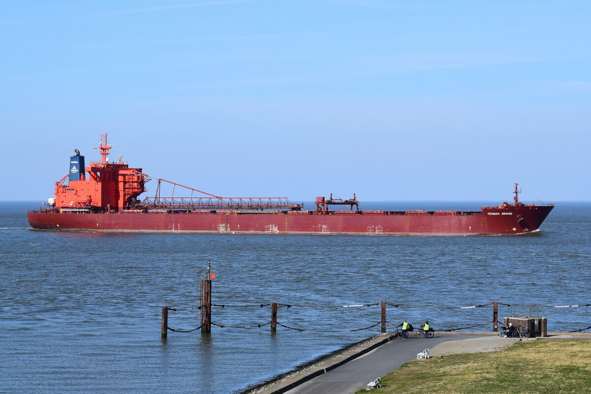 YEOMAN BRIDGE , selbstentl. Bulk Carrier , IMO 8912302 , Baujahr 1991 , 249.9 x 38.07 m , 18.04.2022 , Cuxhaven