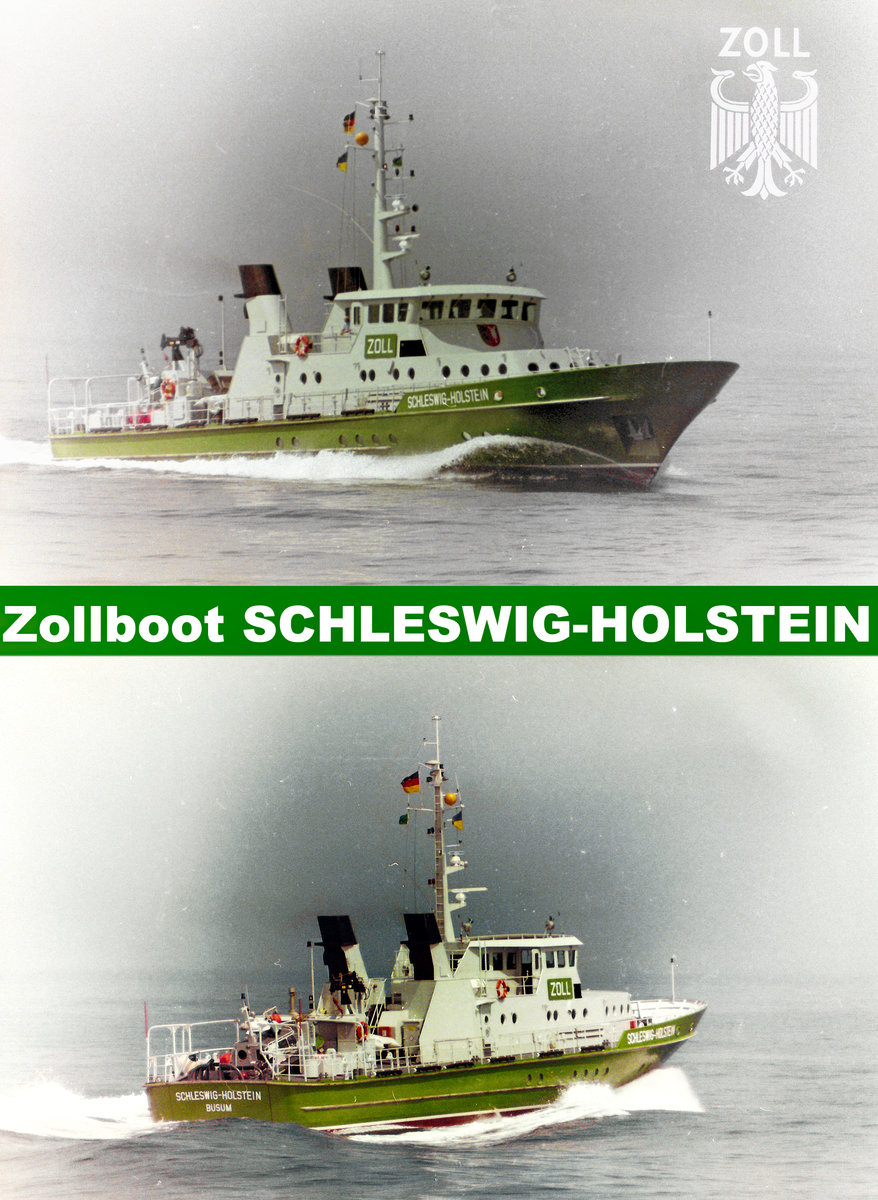 Zollboot SCHLESWIG-HOLSTEIN in der Nordsee. Aufnahmen aus dem Jahr 1992

Das Zollboot ist auch hier sehen:
https://www.youtube.com/watch?v=Ys3zYRxyOXk