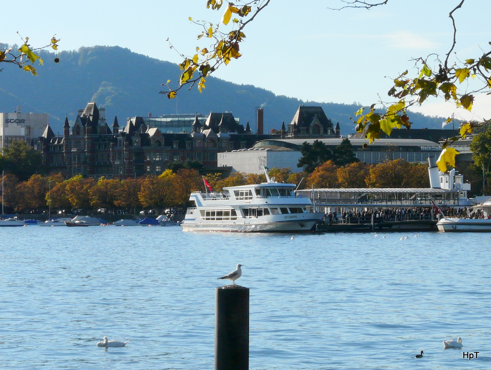 Zrichsee - MS UETLIBERG bei der Anlegestelle in Zrich am 13.10.2013