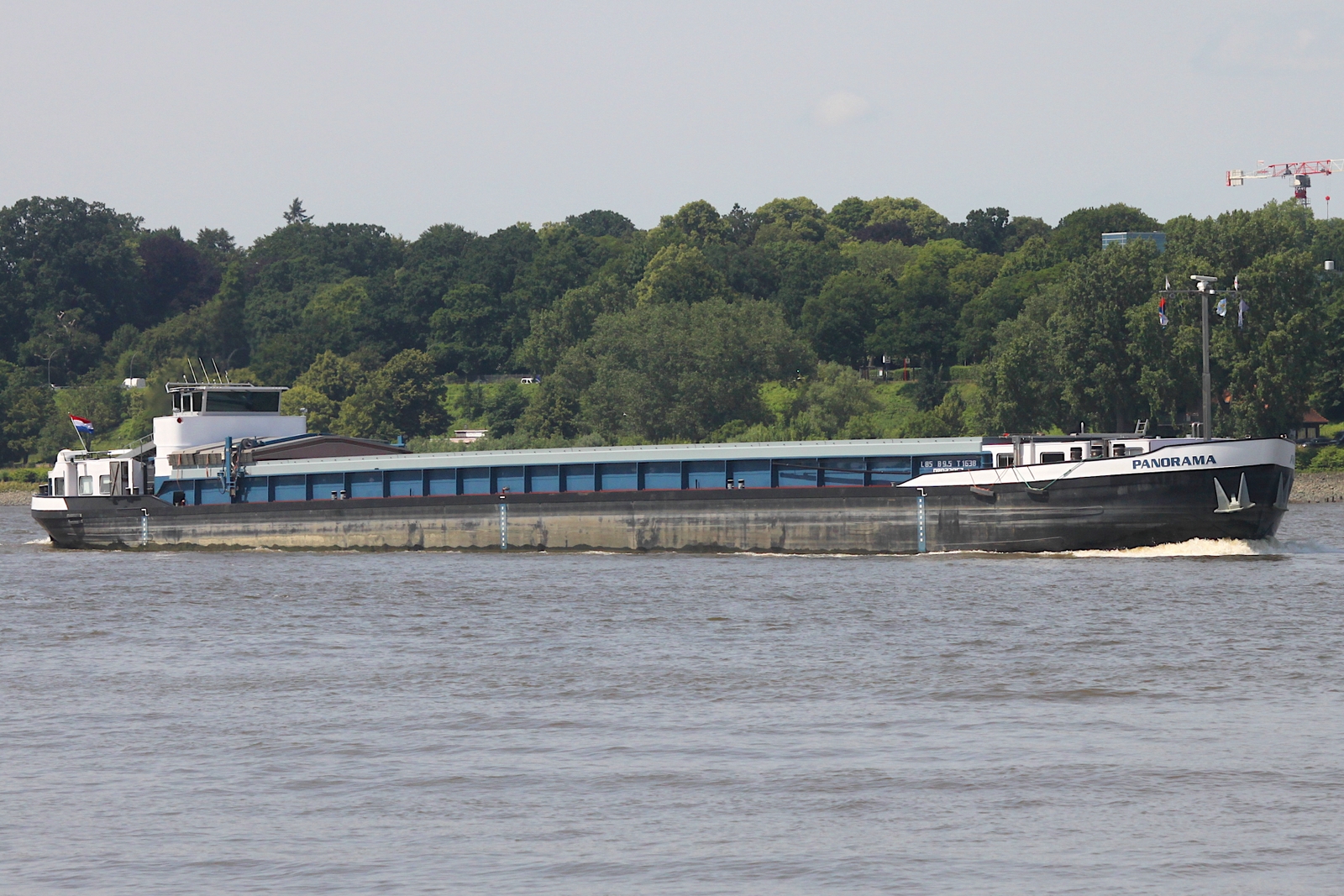 Binnenfrachtschiff PANORAMA (ENI 08023057); Datum: 17.06.2025; Aufnahmeort: Elbe/Hafen Hamburg, Deutschland.