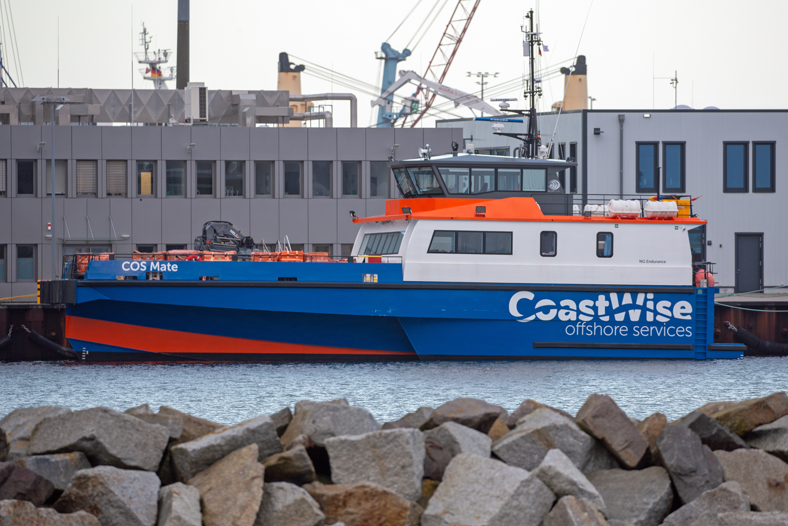 COS MATE im Hafen von Sassnitz Mukran. - 21.02.2023
