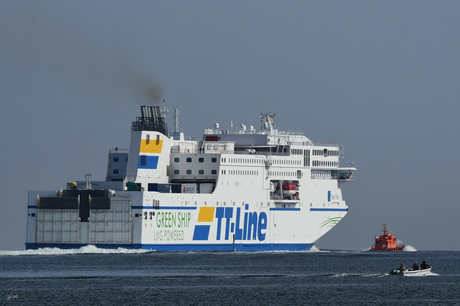 Das Fährschiff PETER PAN (IMO: 9880946) hat Ende Januar 2023 den Dienst für die TT-Line aufgenommen. (Travemünde, Mai 2023)