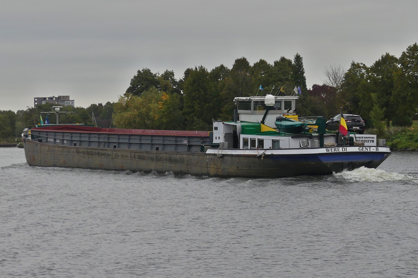 GMS Wer Di auf der Maas zu Tal nahe Maastricht, gemeldet in Gent (B). 18.09.2025