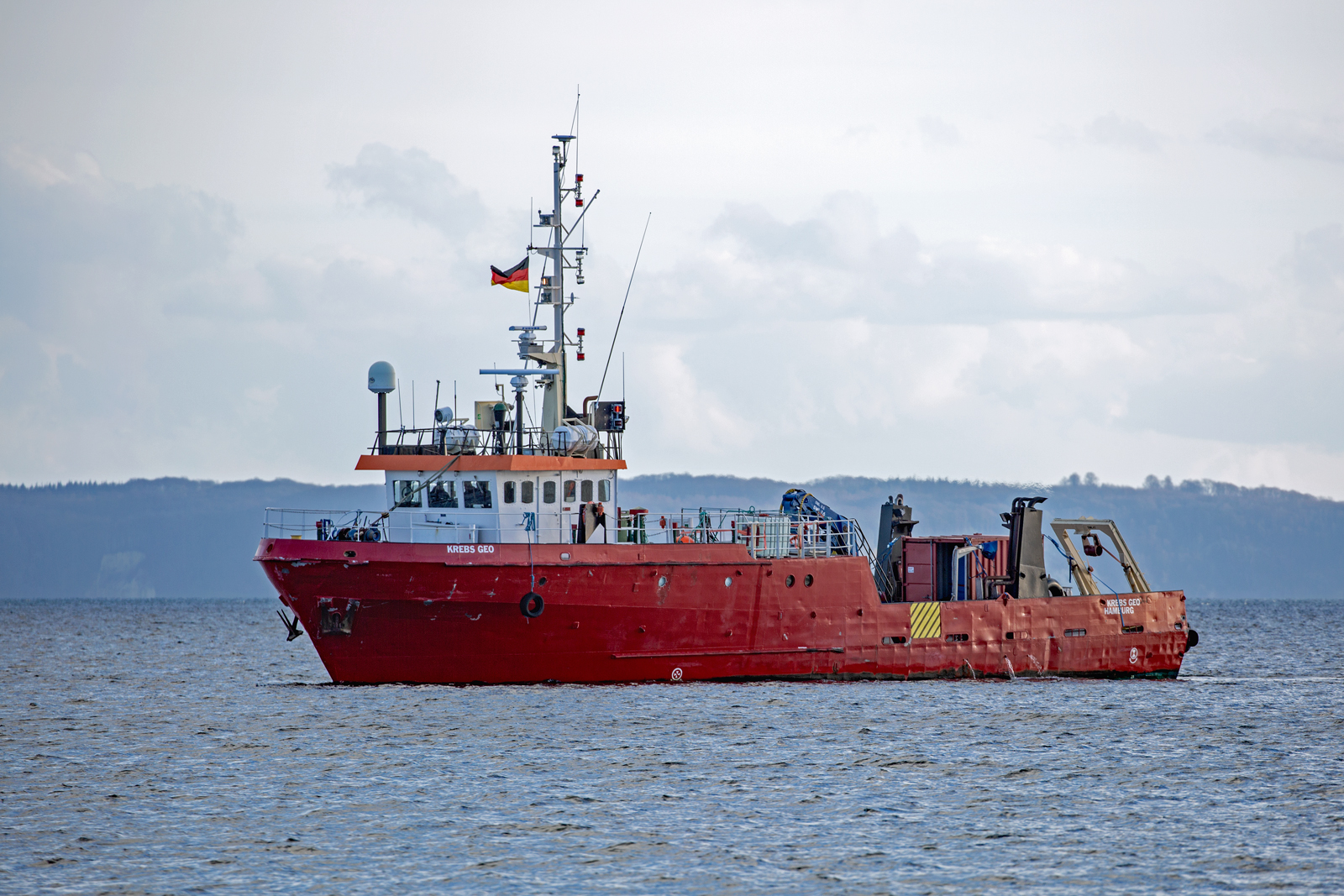 KREBS GEO vor Sassnitz. - 06.03.2023