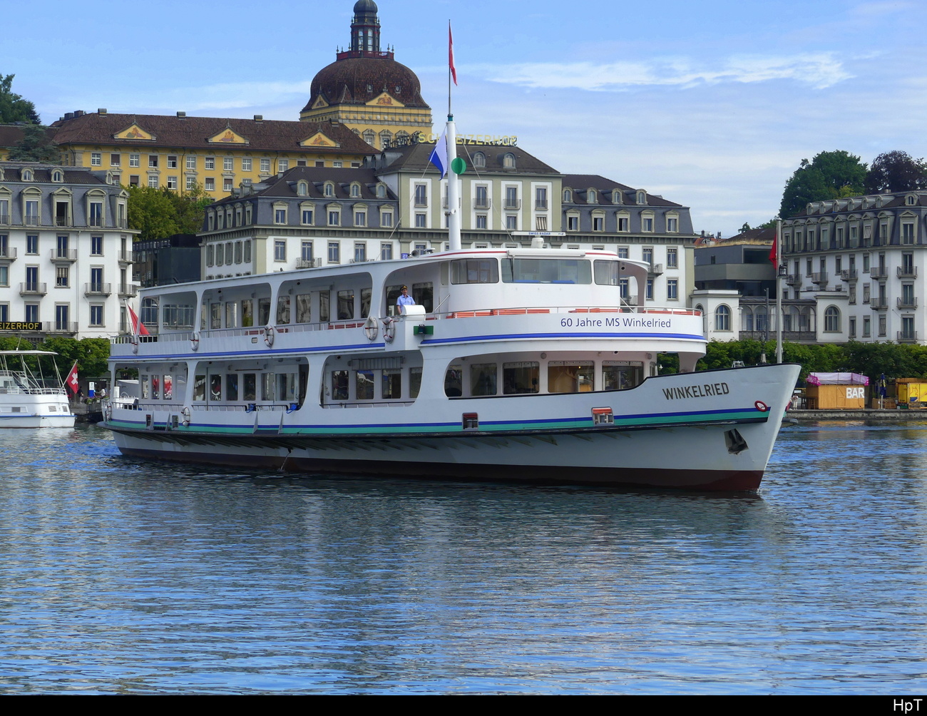 MS WINKELRIED im Seebecken vor Luzern am 27.07.2023