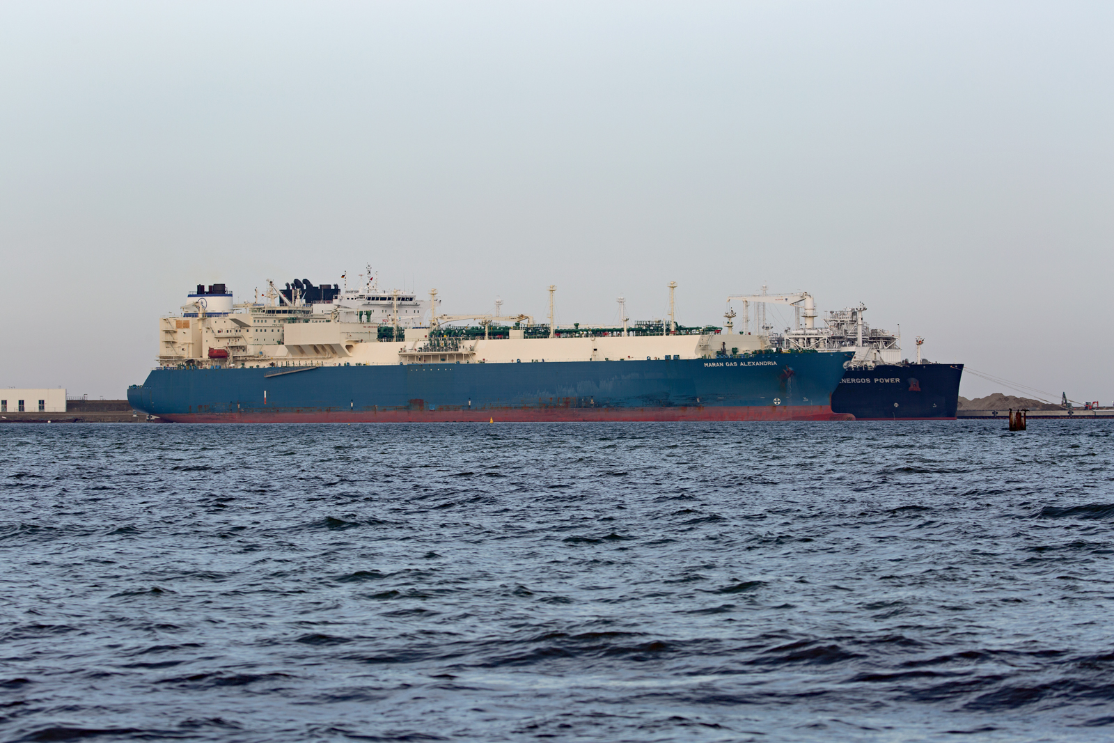 Probebetrieb des LNG Tanker’s MARAN GAS ALEXANDRIA (IMO 9650054) im Mukraner Hafen. - 26.03.2024
