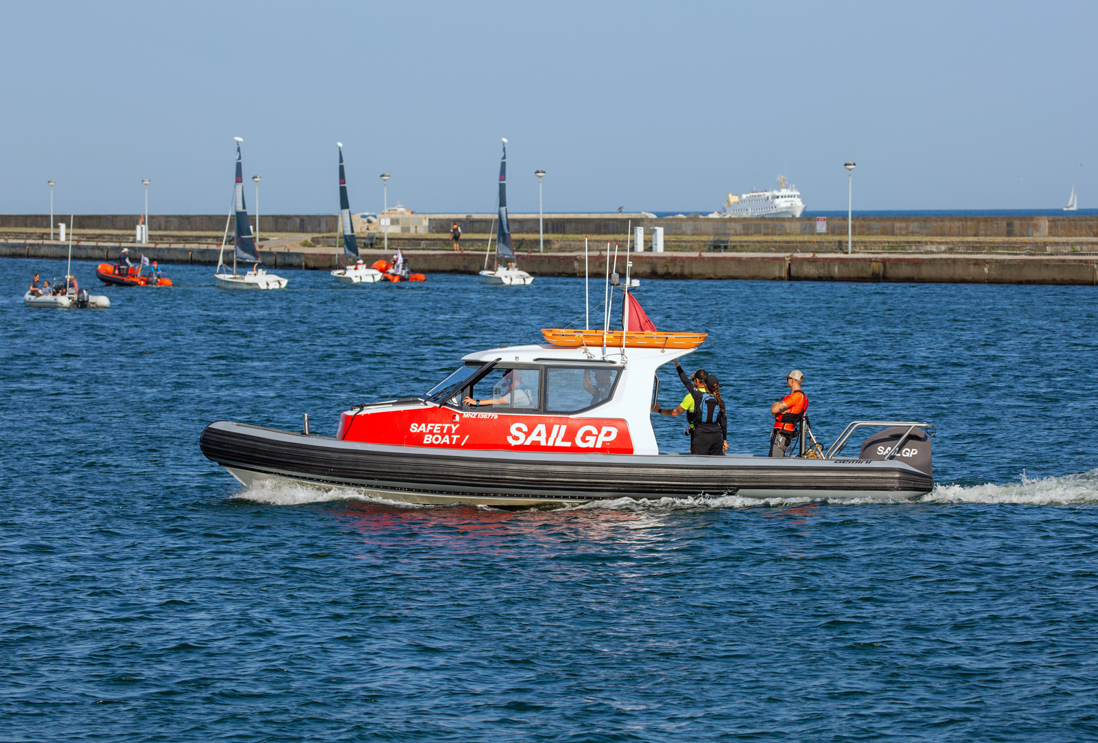 Sail GP Saefty Boat im Sassnitzer Hafen. - 14.08.2025

