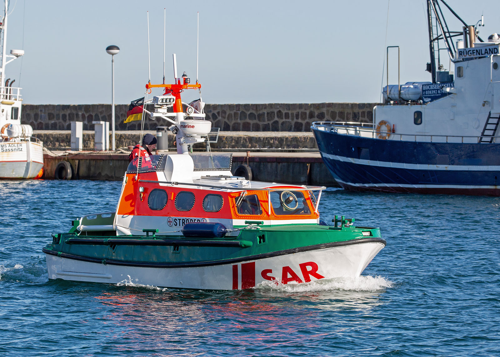 TB 29 STRÖPER des SAR Seenotrettungskreuzer’s THEO FISCHER im Sassnitzer Hafen. - 28.03.2023
