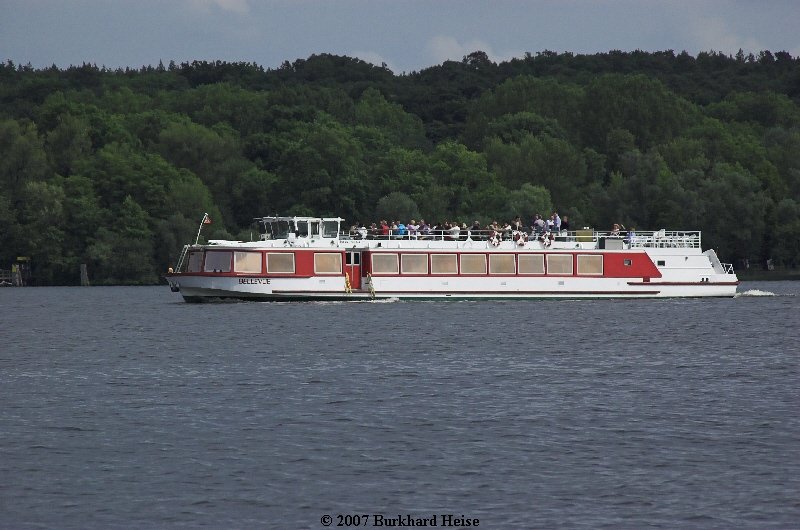 2.6.2007 Fahrgastschiff Bellevue auf dem Templiner See bei Potsdam