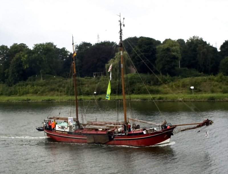 am 20.08.08 im Nord-Ostsee-Kanal Hhe Schacht-Audorf Km 66
2-Mast Segelklipper 25 Lnge
  Verandering    d. Bremen
Eigentmer   Bremische Evang. Kirche