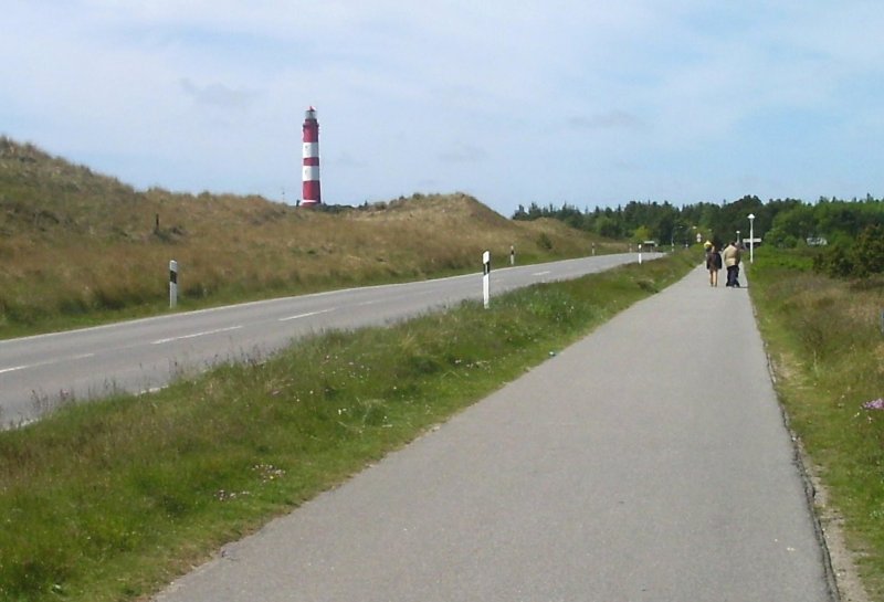 Auf der Insel Amrum. Blick zum Leuchtturm, 2004