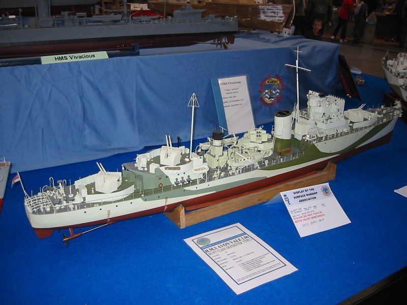 Auf der Modellbau-Messe in Sinsheim im Mrz 2005 war dieses Modell eines britischen Zerstrers aus dem zweiten Weltkrieg ausgestellt. Vorbild ist der Zerstrer  Avon Vale  der Hunt-Klasse (Typ II).