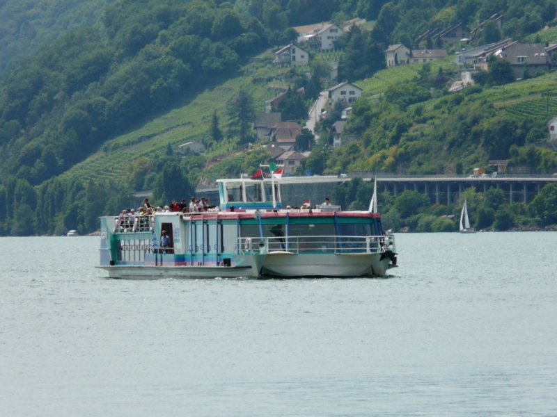 Bielersee BSG - Flusskatemaran MS SIESTA unterwegs auf dem Bielersee am 04.07.2009