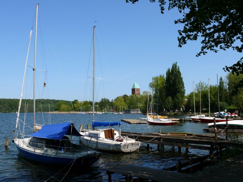 Blick ber den See zum Dom; Ratzeburg, 01.05.2009
