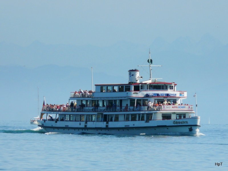 Bodensee - MS SCHWABEN unterwegs in den Hafen von Konstanz am 31.08.2009