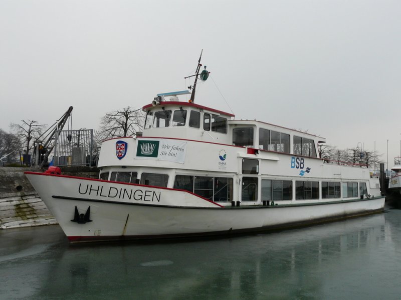 Bodensee - MS Uhldingen im Hafen von Konstanz am 20.02.2009