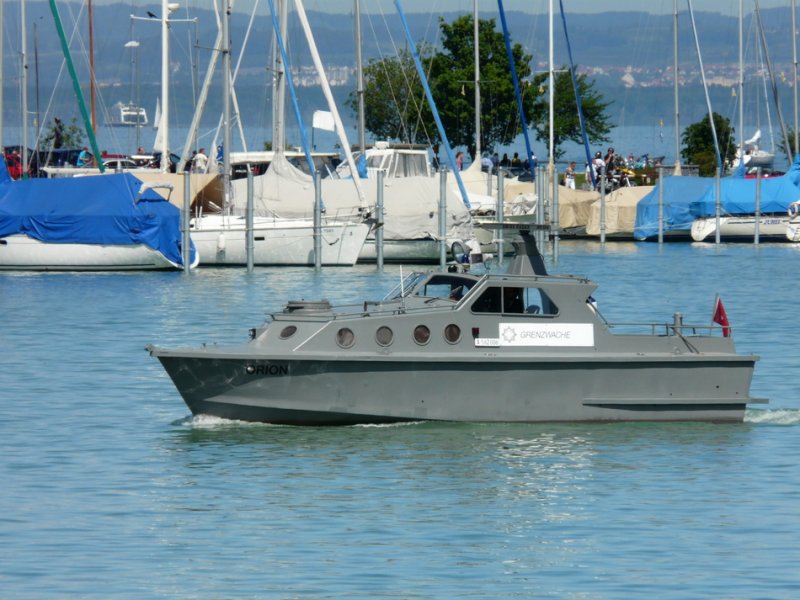 Bodensee - Schweizer Grenzwacht mit der ORION im Hafen von Romanshorn am 17.05.2009