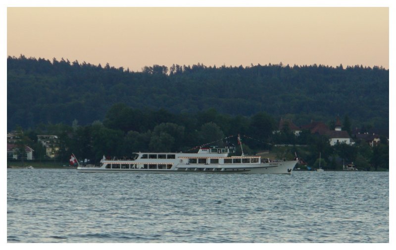 BSG - MS BERNA auf Extrafahrt auf dem Bielersee am Abend des 31.07.2007