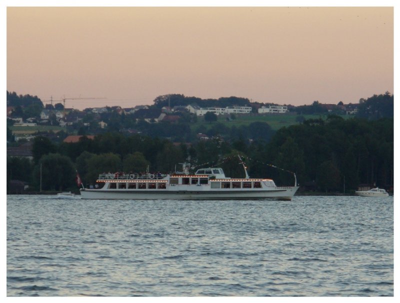 BSG - MS CHASSERAL auf Extrafahrt auf dem Bielersee am Abend des 31.07.2007