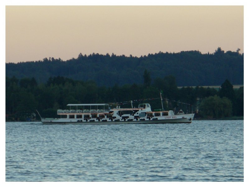 BSG - MS STADT BIEL auf Extrafahrt auf dem Bielersee am Abend des 31.07.2007