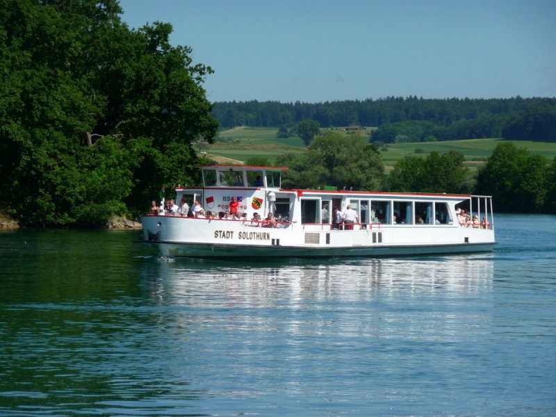 BSG - MS Stadt Solothurn unterwegs auf der Aare bei Altreu am 13.06.2009