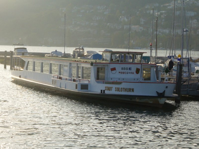 BSG - MS Stadt Solothurn( Einsatz Normalerweisse zwischen Biel-Solothurn-Biel / Aarefahrt ) im BSG Hafen von Biel - Bienne 06.10.2007