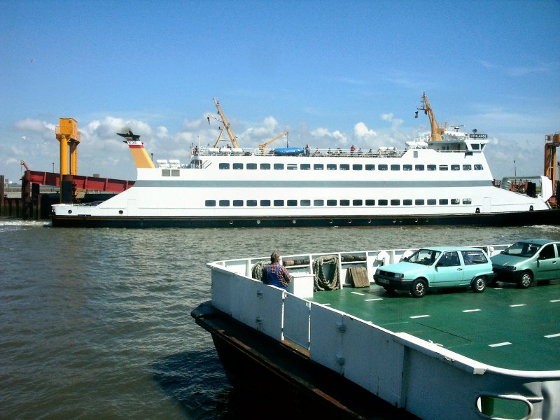 Dagebll, Mole - Fhrverkehr zu den Inseln Fhr und Amrum - Sommer 2003