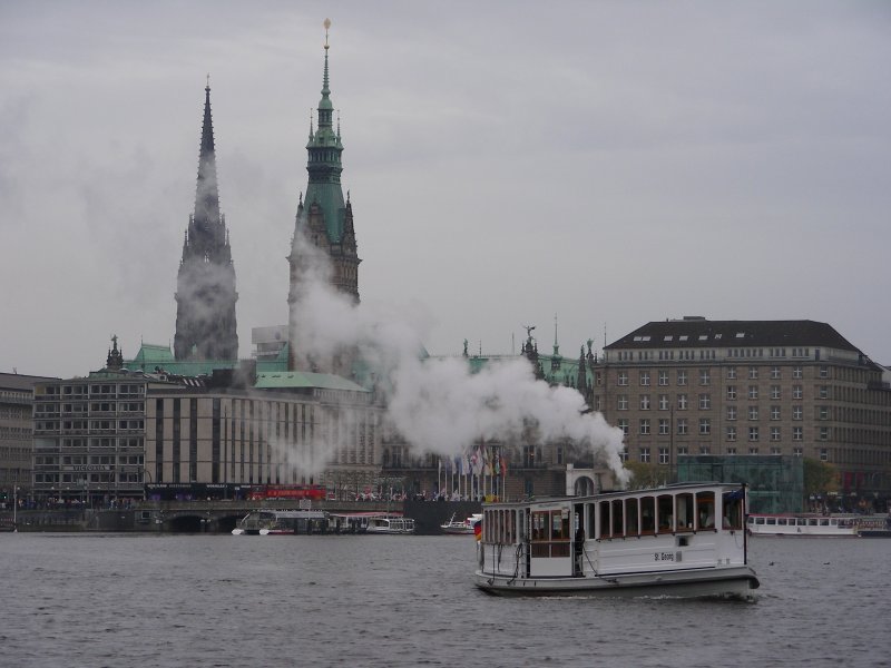 Dampfer auf der Alster am 28.10.06