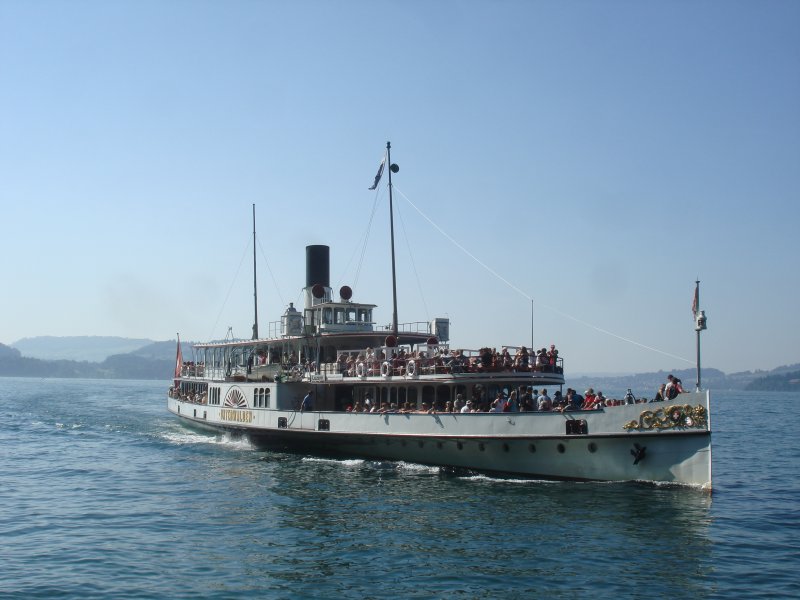 Dampfschiff Unterwalden auf dem Vierwaldstttersee am 5.08.2007