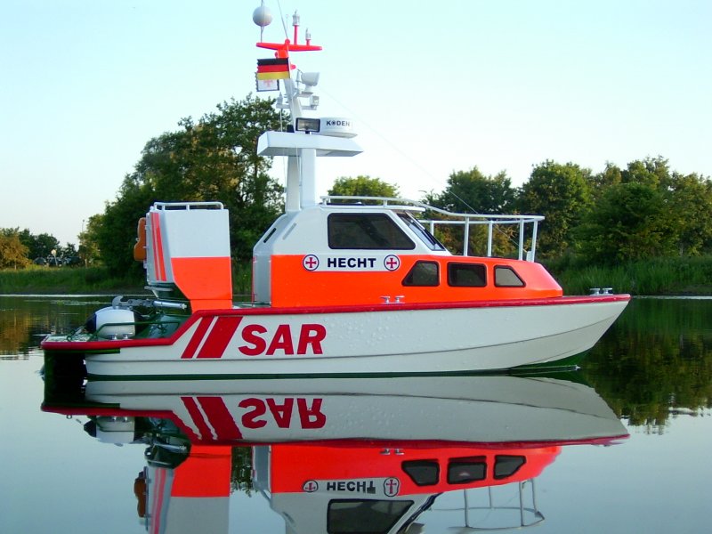 Der Hecht in heimischen Gewsser bei ruhiger See.