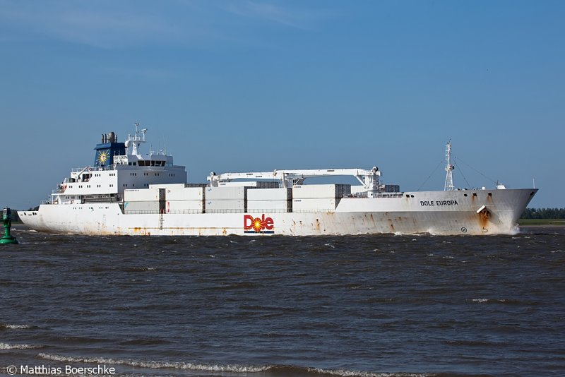 Die Dole Europa auf der Elbe bei Lhe Sand.