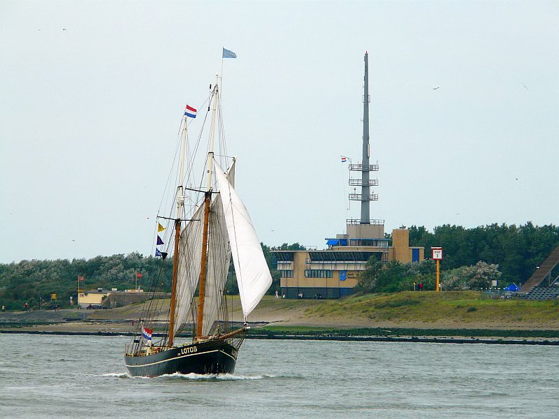 Die  Lotos  kreuzt vor  Hoek van Holland . Das Bild stammt vom 24.08.2008