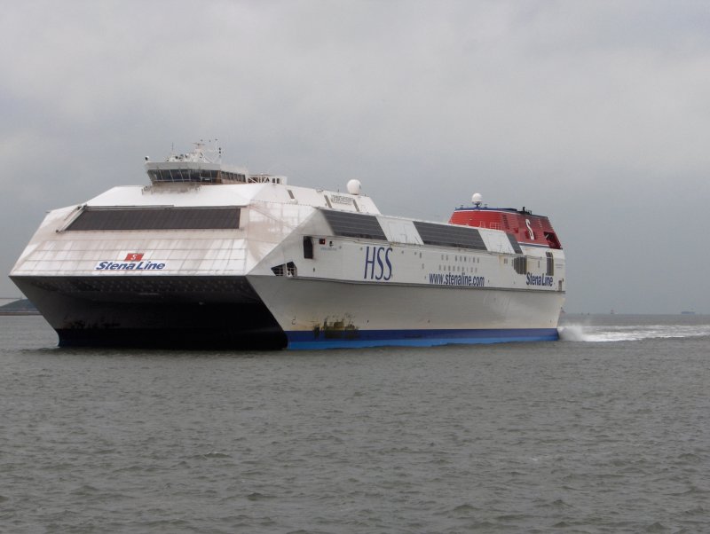 Die Stena Discovery bei der ankunft in Hook Van Holland.