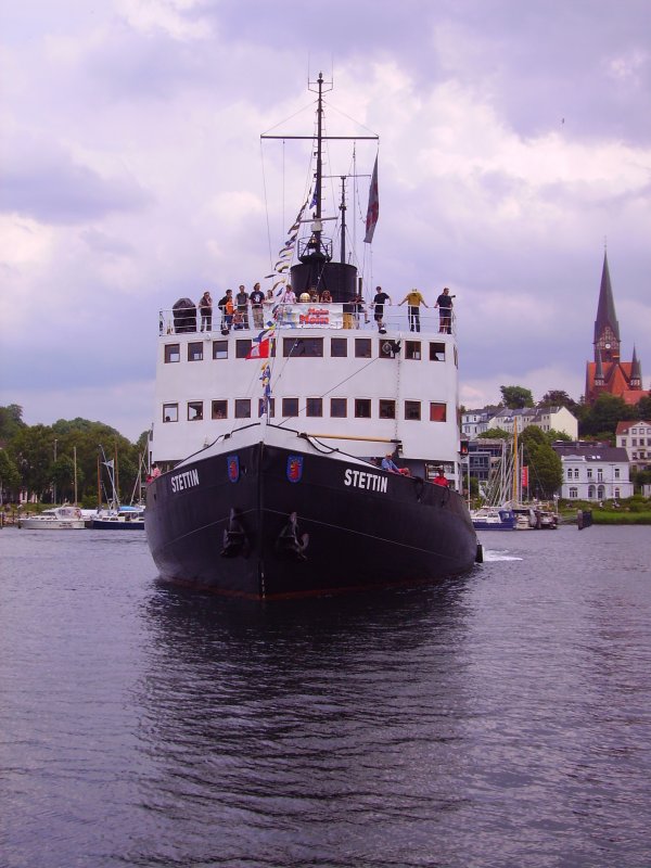 Die Stettin beim Wenden auf der flensburger Frde. 14.07.07