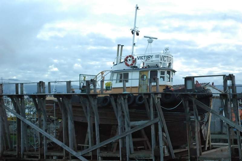 Die Victory III im Dock in Port Alberni