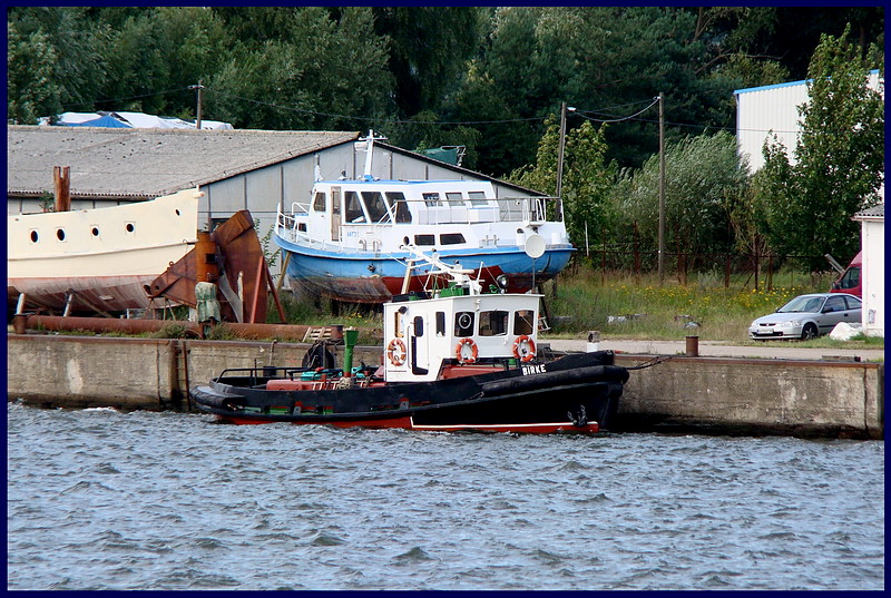 Ein Gast festgemacht am Dnholm. Die  BIRKE  in Stralsund am 12.08.09.