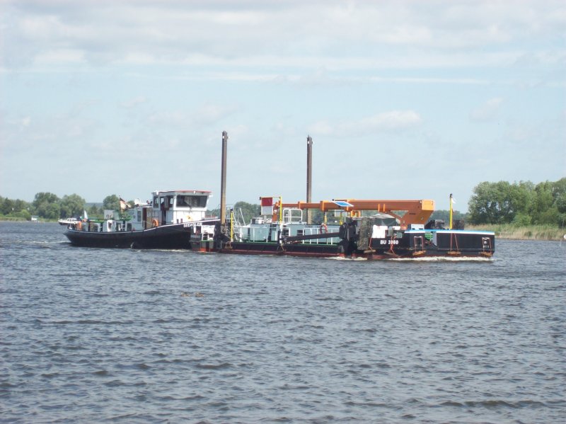 Eisbrecher Seeadler mit BU3960 unterwegs auf dem Beetzsee bei Brandenburg 2008