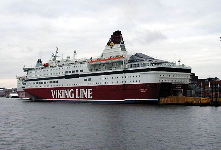 Fhre der Viking Line in Helsinki, 25. Sept. 1999 (Foto mit Digitalkamera eines Kollegen)