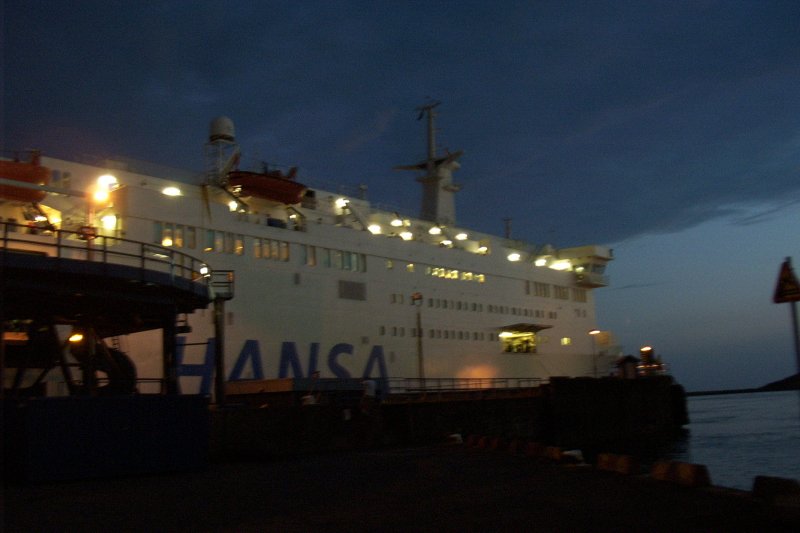 Fhrschiff HANSA am 10.08.2007 im Hafen von Trelleborg