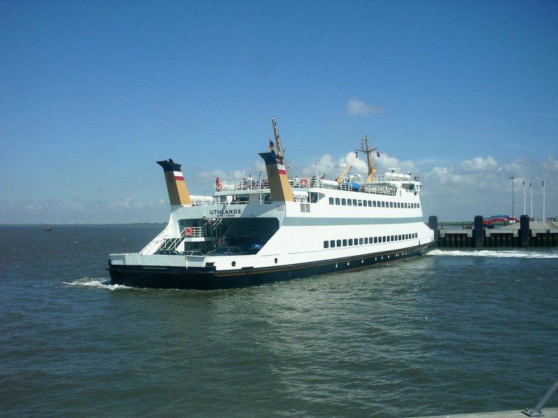 Fhrschiff UTHLANDE in Dagebll, Inselverkehr nach Fhr und Amrum im Sommer 2003
