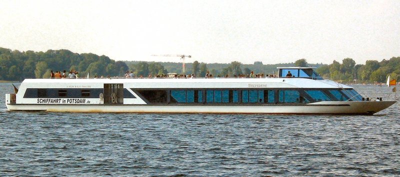 Fahrgastschiff Belvedere aus Potsdam auf dem Wannsee, Juni 2008