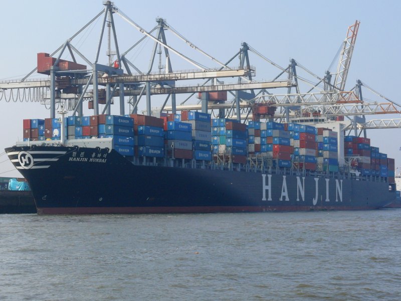  HANJIN MUMBAI  im Hamburger Hafen am 27.9.2008