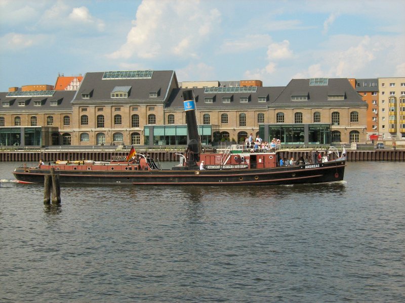 Hist. Dampfer ANDREAS (Technikmuseum Berlin) auf der Spree, Sommer 2007