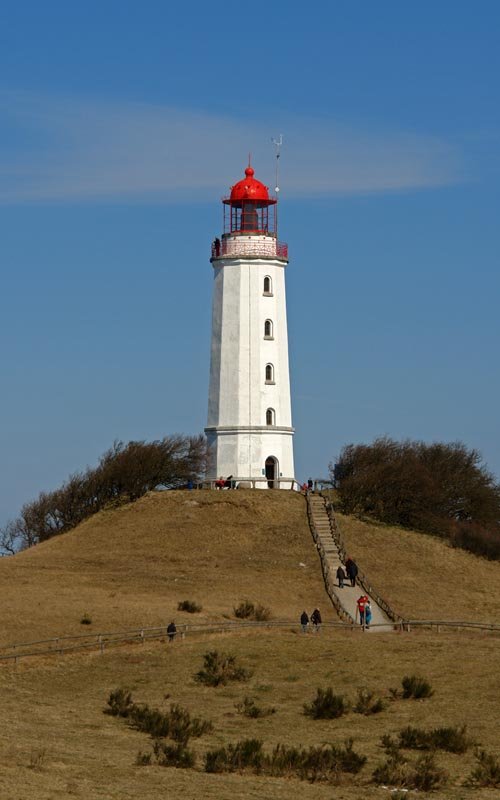 Leuchtturm auf dem 72 Meter hohen Bakenberg/Hiddensee, Mrz 2008