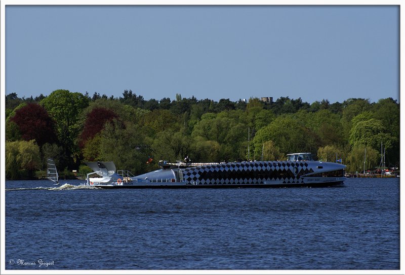 Moby Dick in Fahrt. Berliner Wannsee. 19.04.2009