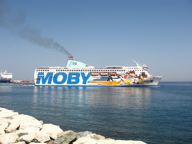 Moby Freedom verlsst Bastia am 27.8.07