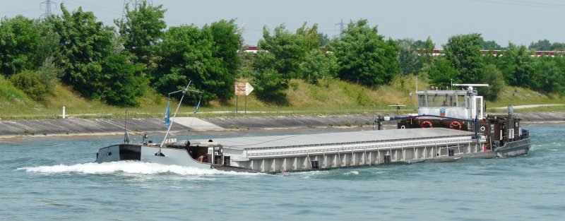 MS  Altmark , am 25.06.2008 zu Berg im Rhein-Seiten-Kanal oberhalb der Zufahrt zu den Schleusen von Niffer. Baujahr 1961, 80 m x 8,20, Eich-Nummer: MD D 371, Europa-Nummer: 4031260, Heimathafen Magdeburg, 1117 Tonnen Tragfhigkeit.
Als dieses Schiff noch unter den Namen  Finsterwalde  bei der Binnenreederei Berlin fuhr, war ich da etwa drei Jahre lang 2.Schiffsfhrer an Bord.